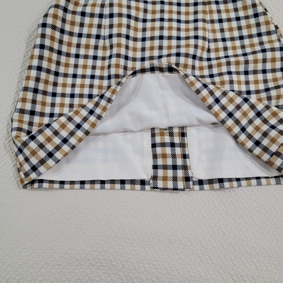 NEW H&M Plaid Button-Front Skirt Size 6 - Picture 12 of 13
